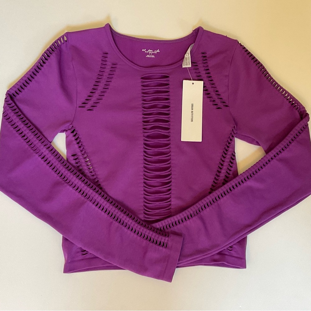 Out From Under Urban Outfitters Saskia Seamless Slashed Cutout Crop Top S